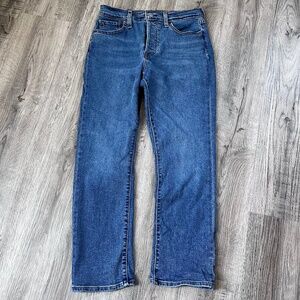 Levis Jeans Womens 31 Blue Wedgie Straight High Rise Button Fly Denim